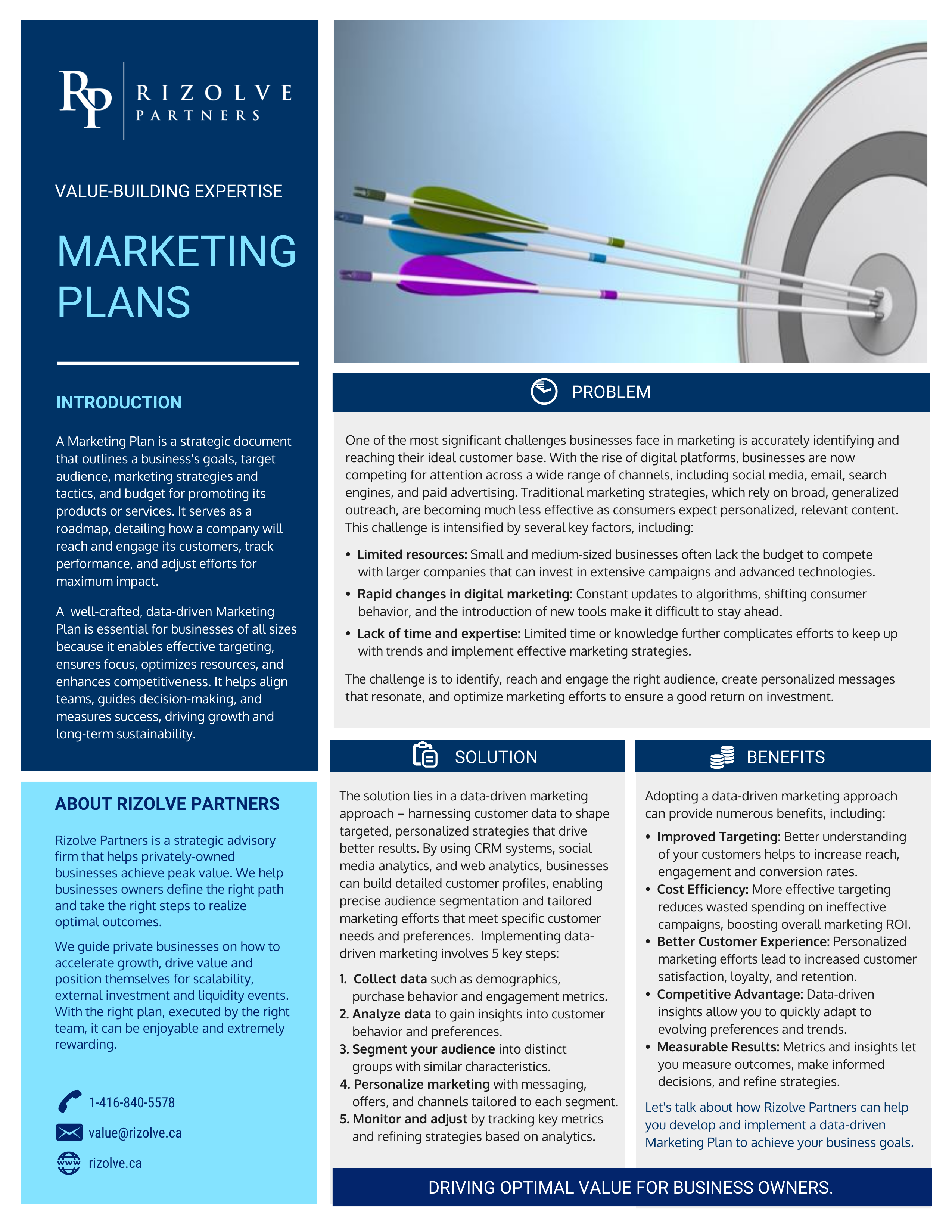 Data Driven Marketing Plans